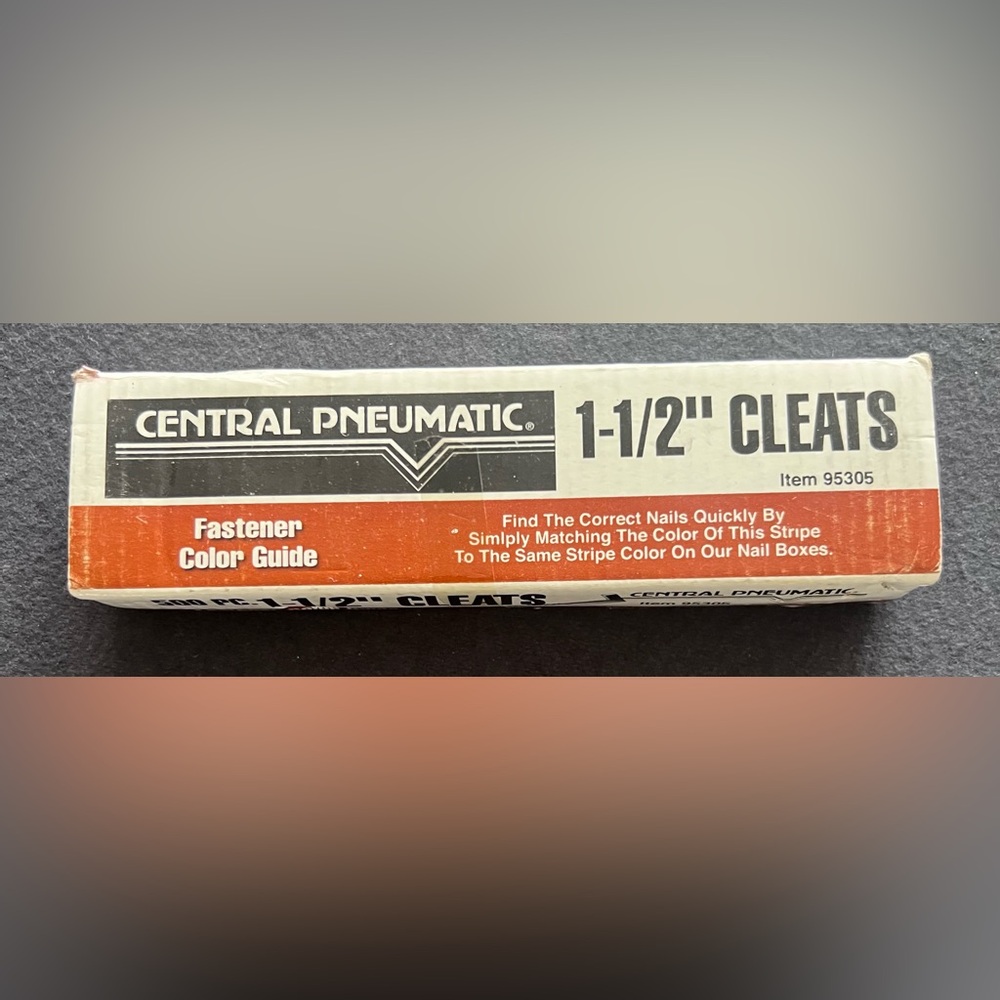 1-1/2" Pneumatic Cleats - 500 Orange Central Pneumatic Item 95305 #C-16
